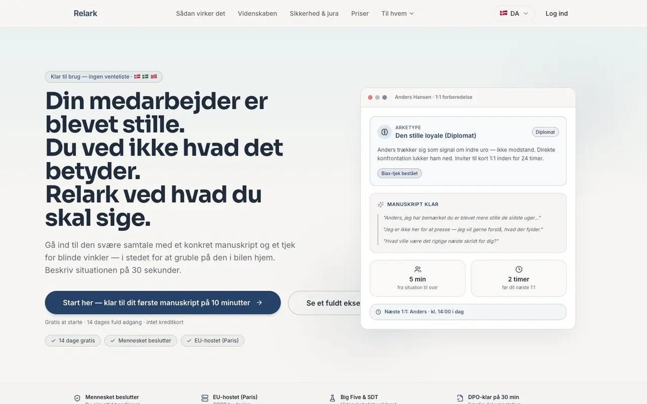 Relark — Sparringspartneren for nordiske mellemledere.